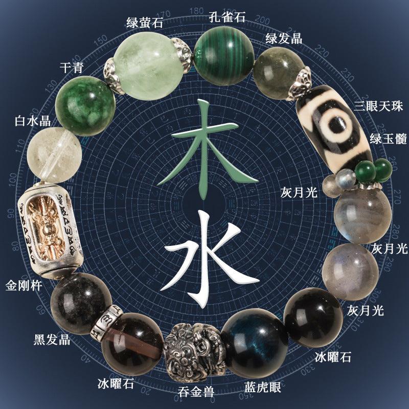 🔥【TOP】5-Element Harmony Bracelet | Authentic Crystal Beads for Balance & Abundance