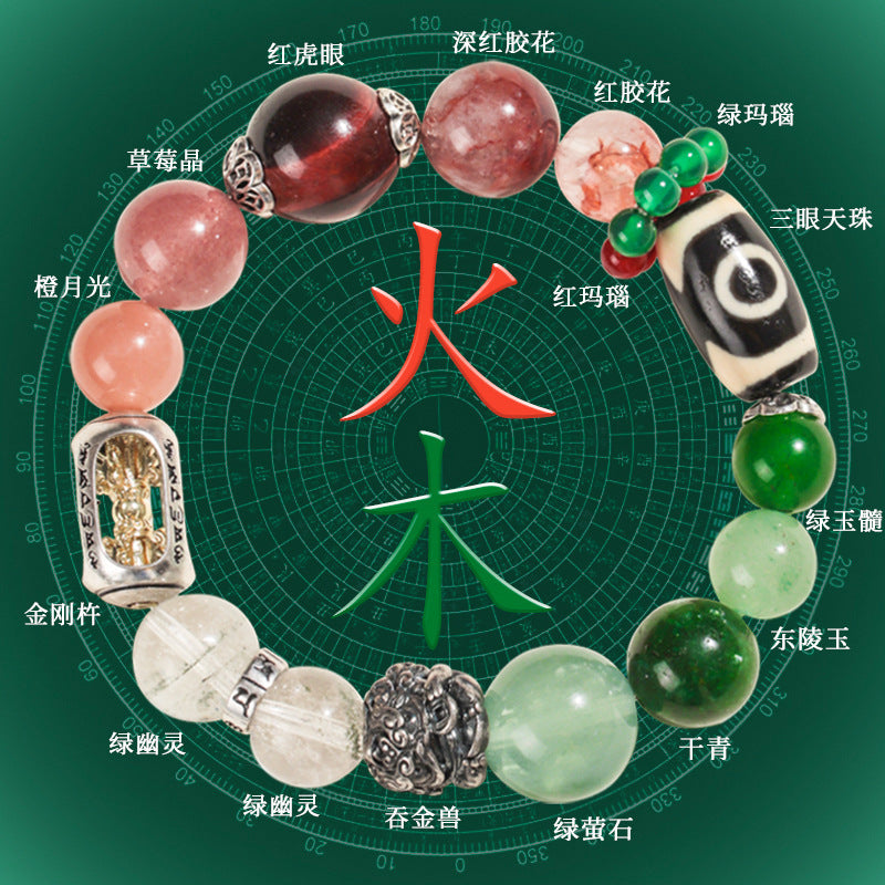 🔥【TOP】5-Element Harmony Bracelet | Authentic Crystal Beads for Balance & Abundance