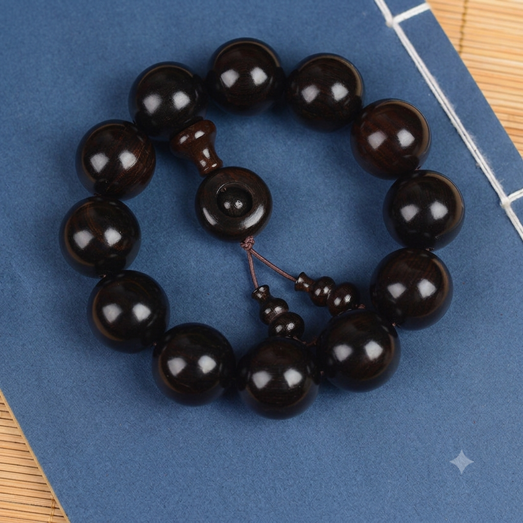 【02】20mm Classic Dark Wood  Bracelet - Cultural Mindfulness Accessory
